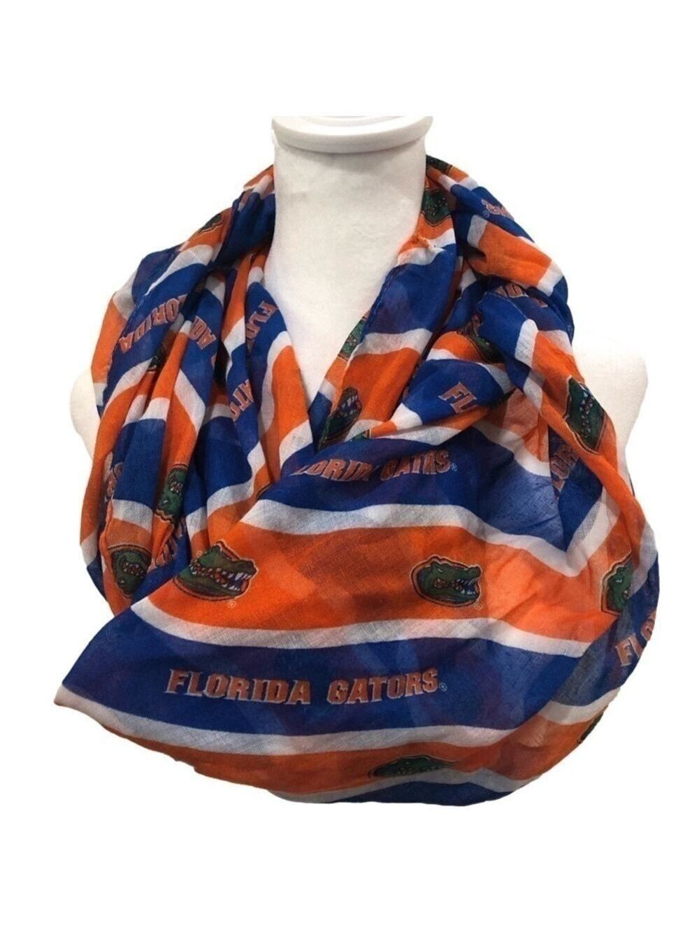 FLORIDA Gators infinity scarf. Collegiate, sports fan, game wear, the Swamp